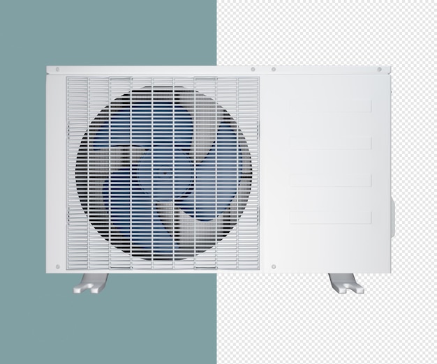 Outdoor unit of air conditioner transparent background 3d