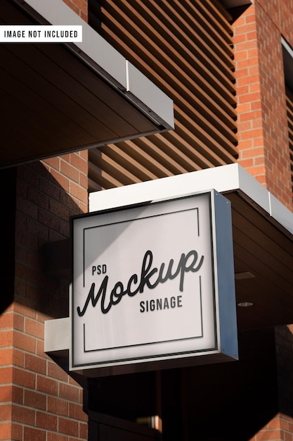 Outdoor wall sign mockup