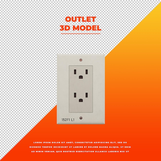 Outlet 3d isolated model