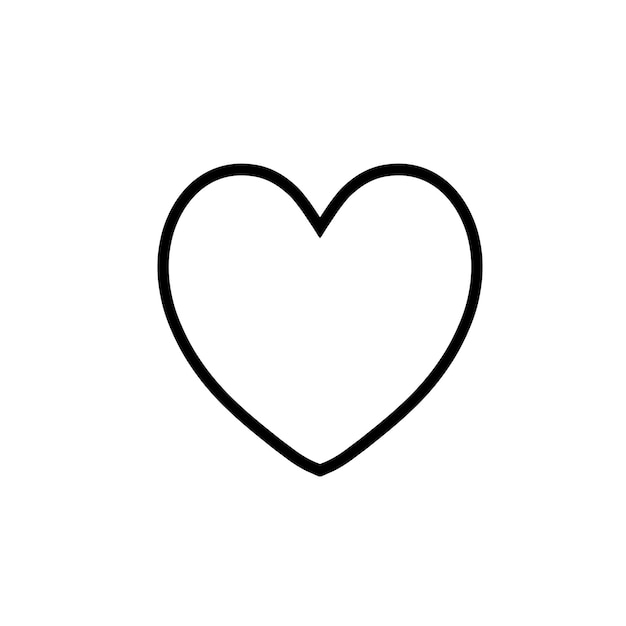 PSD outline of a black heart