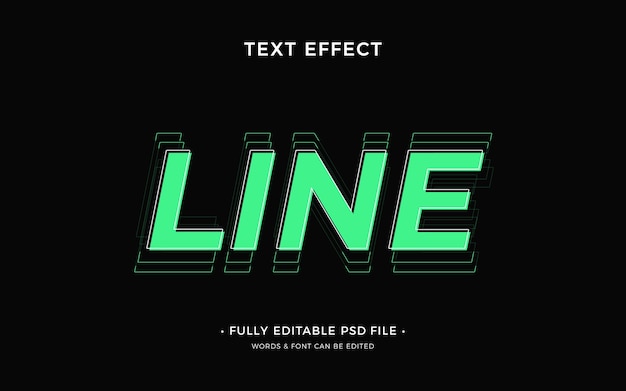 PSD outline text effect