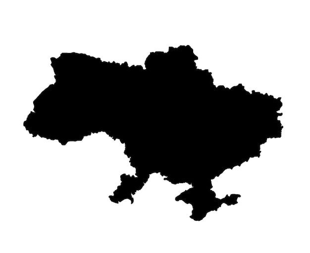 PSD outline of ukraine on an empty background png