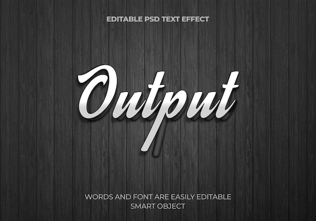 PSD output psd 3d text effect fully editable high quality