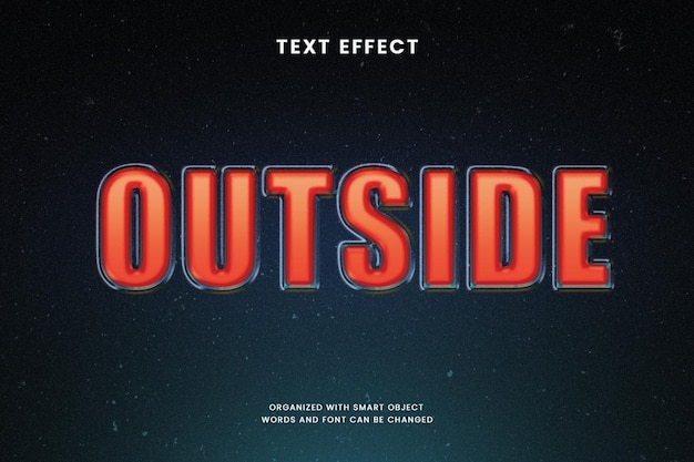 Outside Editable Text Effect Dramatic Typography