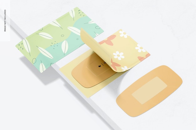 Oval Band Aids Mockup