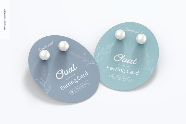 Oval Earring Cards Mockup