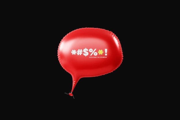 PSD oval speech bubble balloon mockup