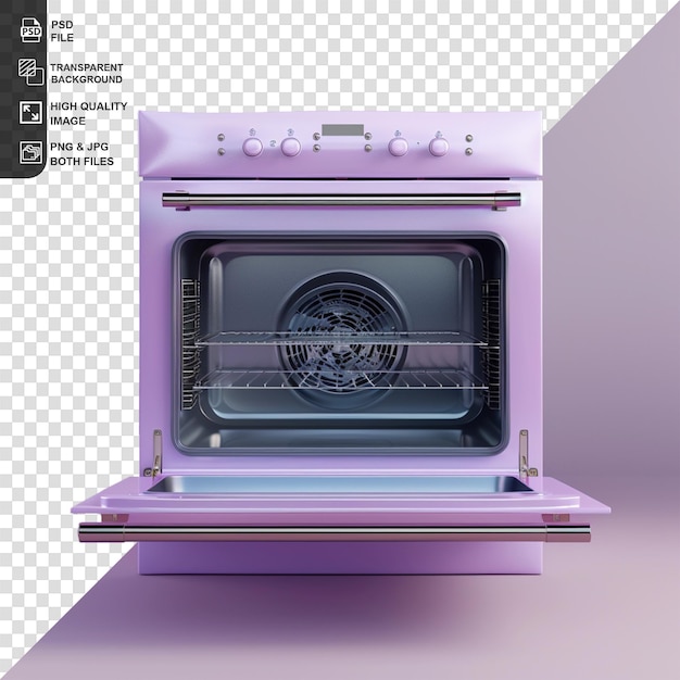 PSD oven isolated on transparent background