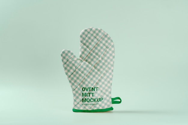 PSD oven mitt in studio mockup