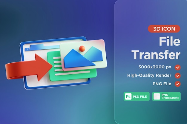 PSD overdragen van 3d-iconen
