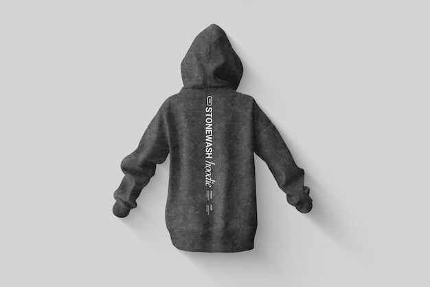 Overgrote zwarte capuchon mockup