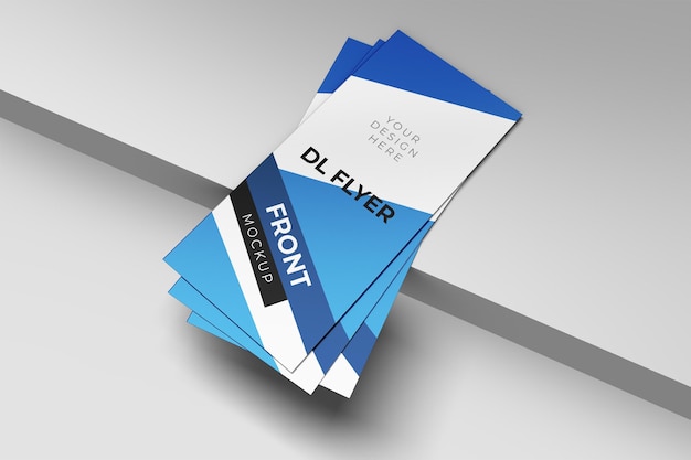 Design mockup flyer dl sovrapposto isolato