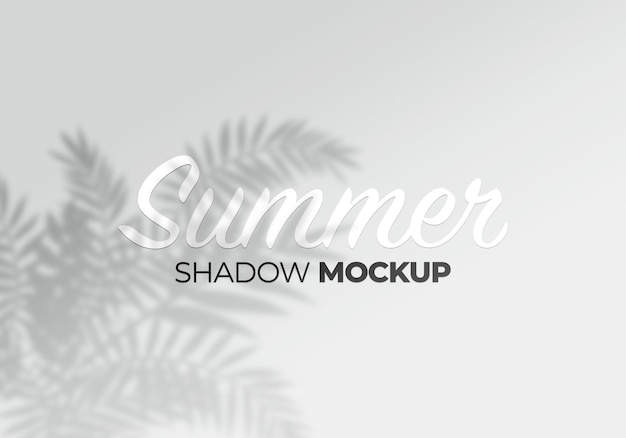 PSD overlay shadow effect mockup of tropical product background