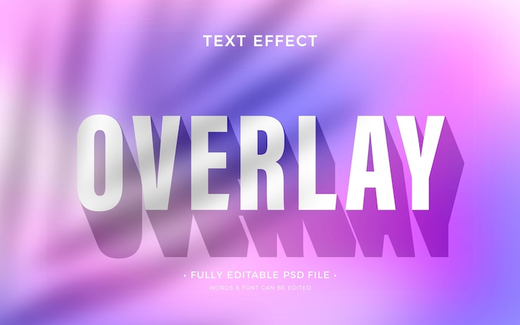 PSD overlay text effect