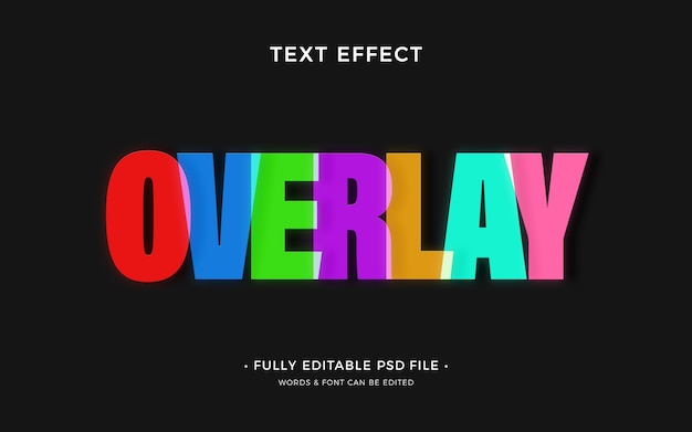 Overlay text effect