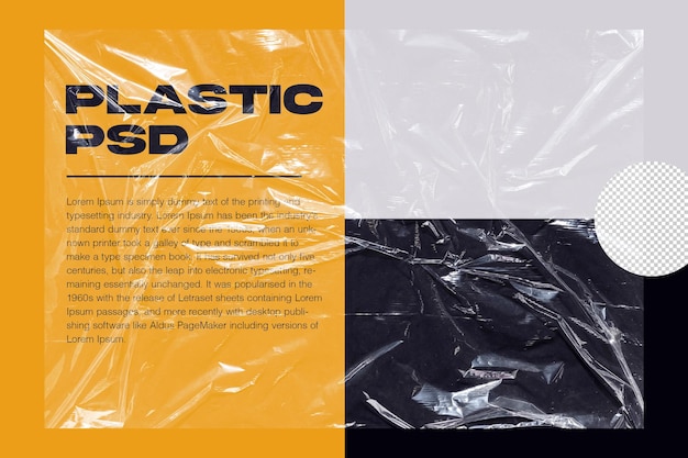 Overlay-texturen van psd-plastic zakken