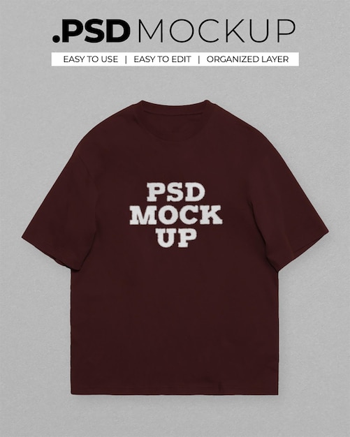 PSD oversize tee realistic mockup