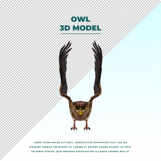 PSD owl isolated poses