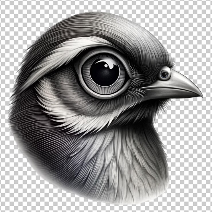 PSD an owl with big eyes and long legs