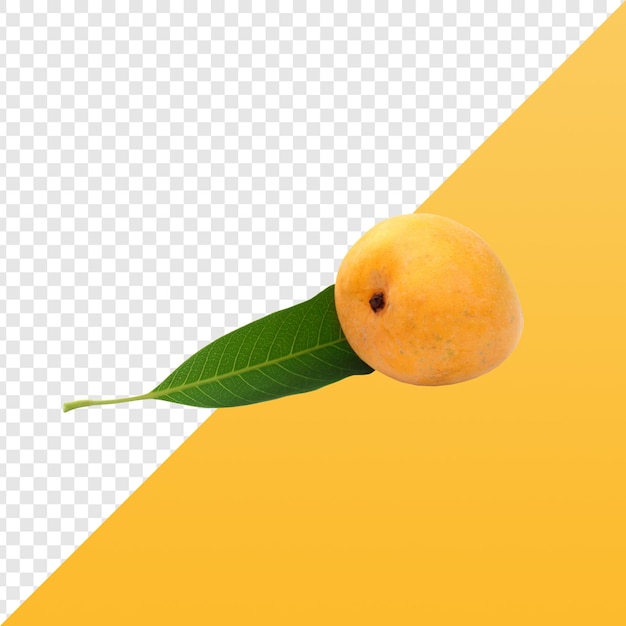 Owoc mango z zielonymi liśćmi