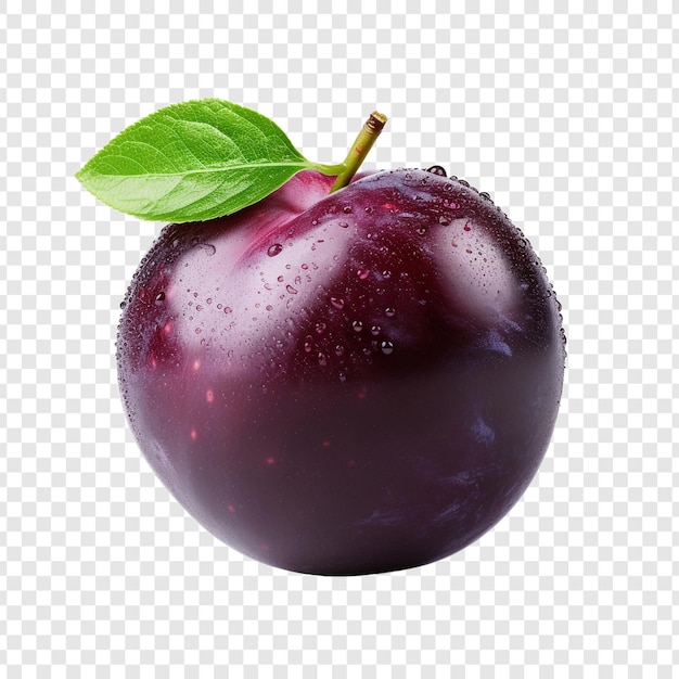 Owoce śliwkowe wyizolowane na przezroczystym tle