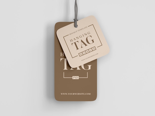Paar Fashion Label Hang Tag Branding Mockup