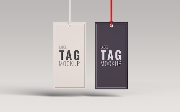 Paar label label mockup vooraanzicht