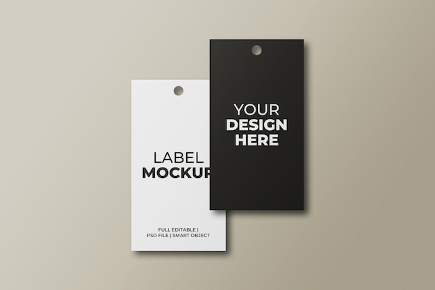 Paar mockups voor modellabeltags