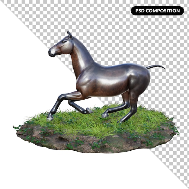 PSD paard geïsoleerd 3d