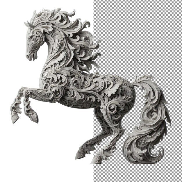 PSD paardelijke elegantie geïsoleerde paard illustratie