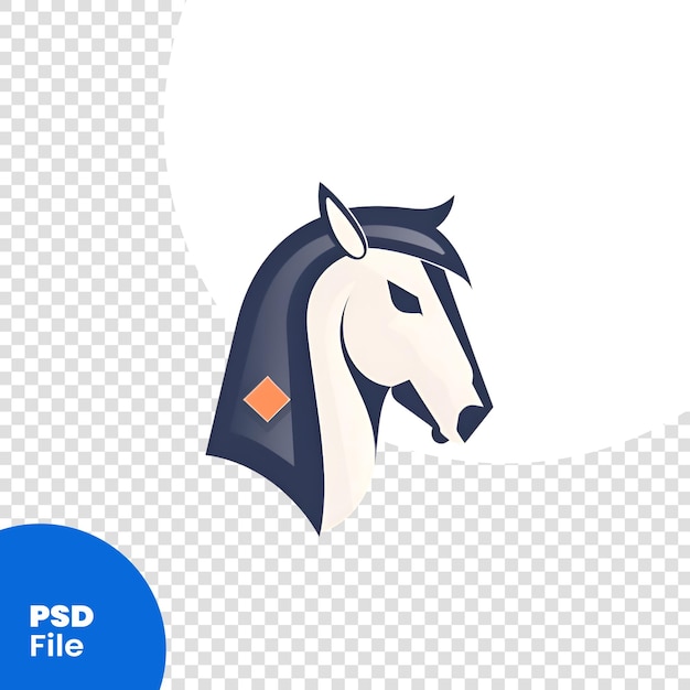 Paardenhoofd vector logo ontwerp Paardenhoofd vector logo ontwerp PSD-sjabloon