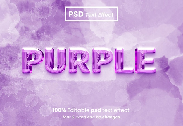 PSD paars vloeibaar 3d-teksteffect