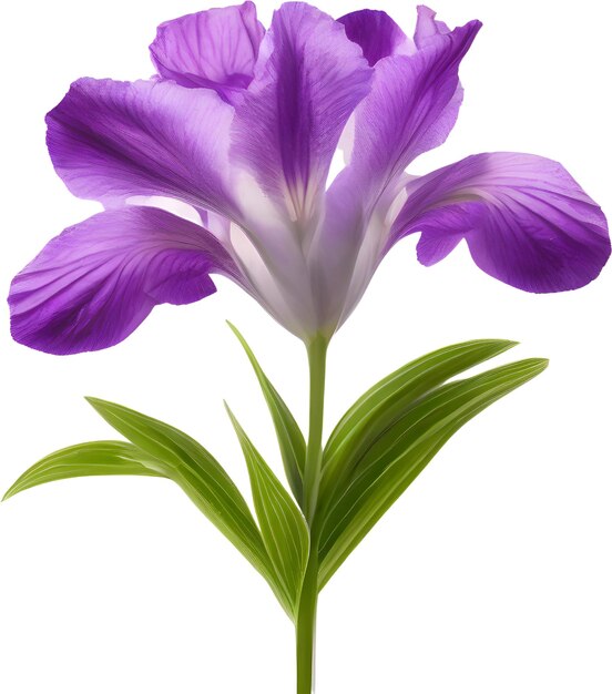 PSD paarse bloemen met stengels ai gegenereerd