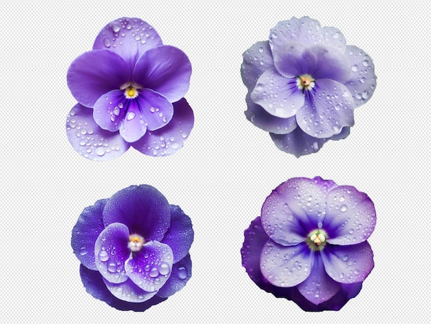 PSD paarse bloemen png