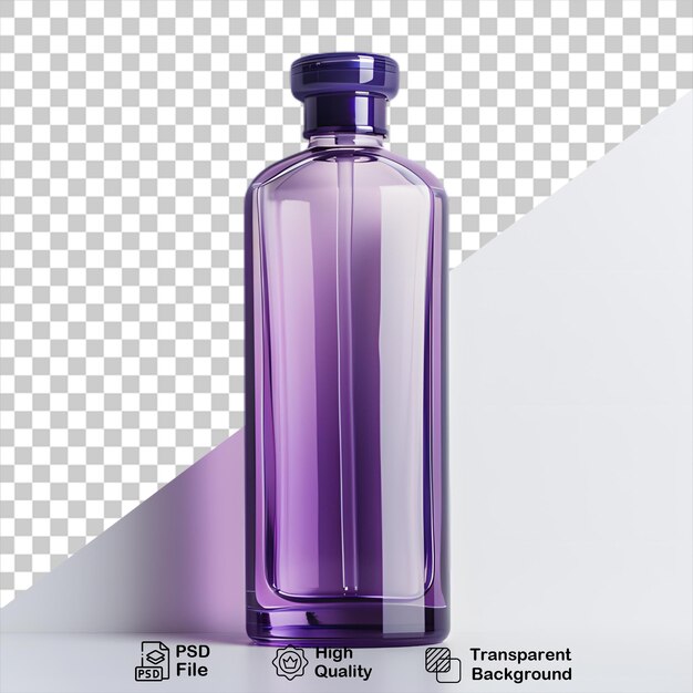 PSD paarse fles mockup geïsoleerd op transparante achtergrond inclusief png-bestand