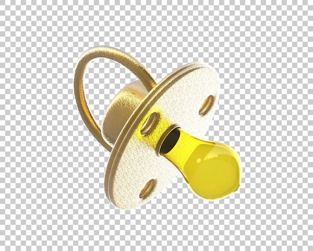 PSD pacifier isolated on background 3d rendering illustration