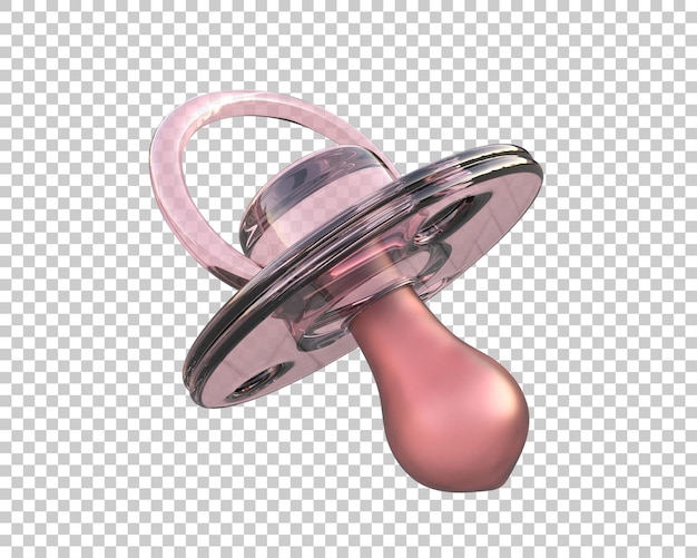 Pacifier isolated on background 3d rendering illustration