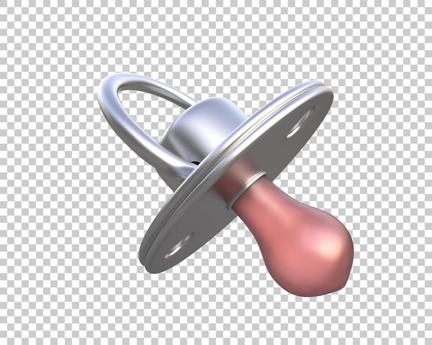 Pacifier isolated on background 3d rendering illustration