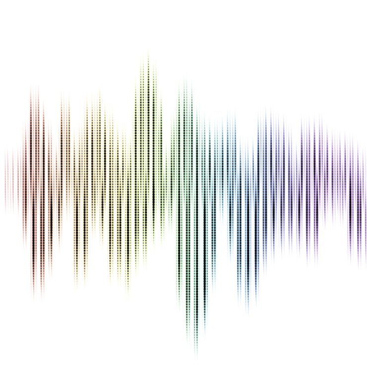 PSD pack of halftone sound waves