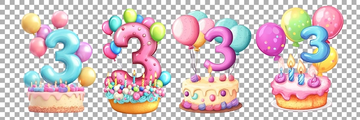 PSD 미니멀한 만화 스타일 알파 번호 8은 발로와 함께 케이크에 불로 만들어졌으며 생일 축하 또는 이벤트 디자인 세트를 위해 투명한 배경에 고립 된 클리파트 아이콘입니다.