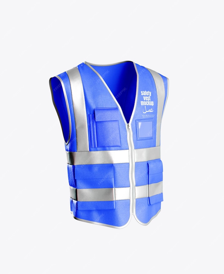 Premium PSD | Pack safety vest mockup