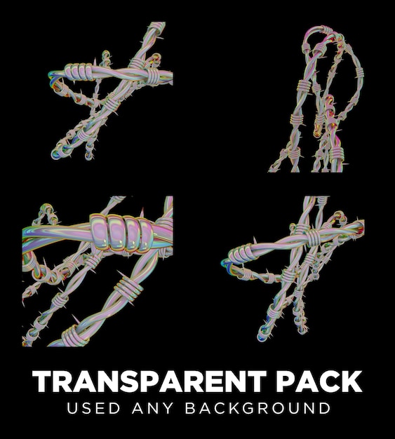 pack set object 3d rendering hi res with transparent background