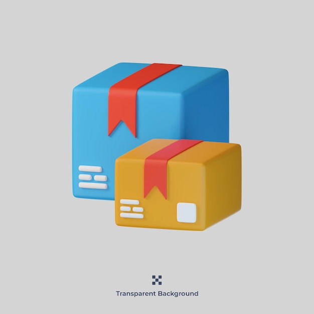 Package box 3d icon illustration