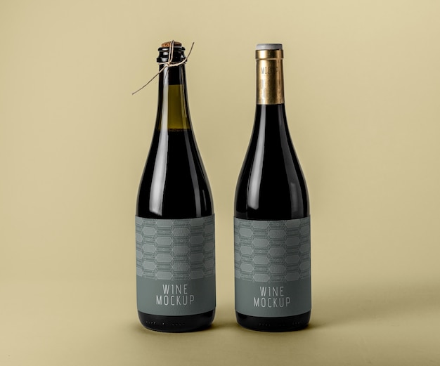 package design mockup for labeling wine
