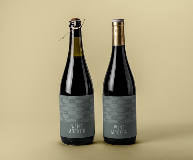 Package design mockup for labeling wine