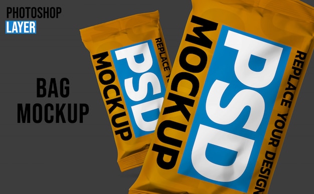 PSD package mockup 3d rendering  design