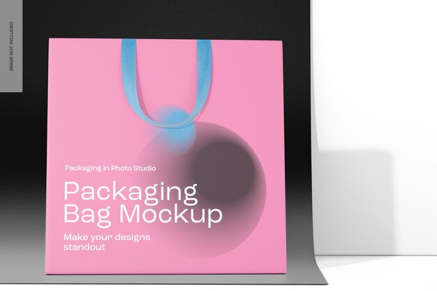 PSD packaging bag mockup, front view