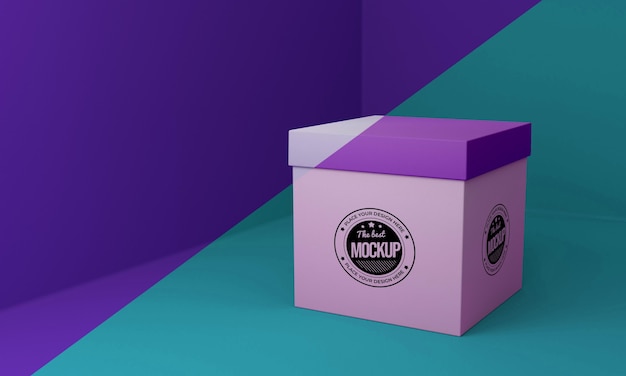 Mock-up del concetto di scatola di imballaggio