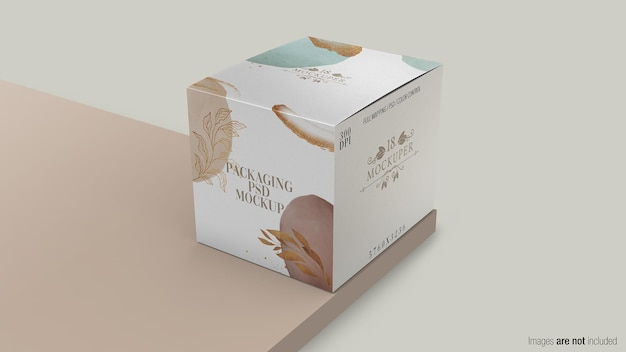 Packaging box mockup nel rendering 3d