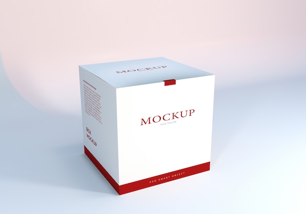 Modello di progettazione scatola mockup di imballaggio